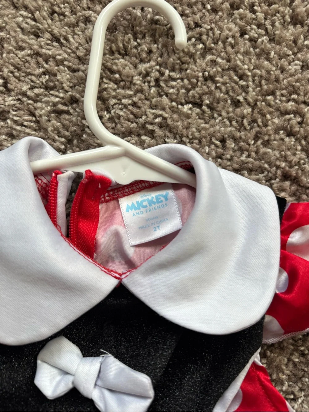 Disney Minnie Mouse Girls Costume Dress Red Polka Dot Size 2T